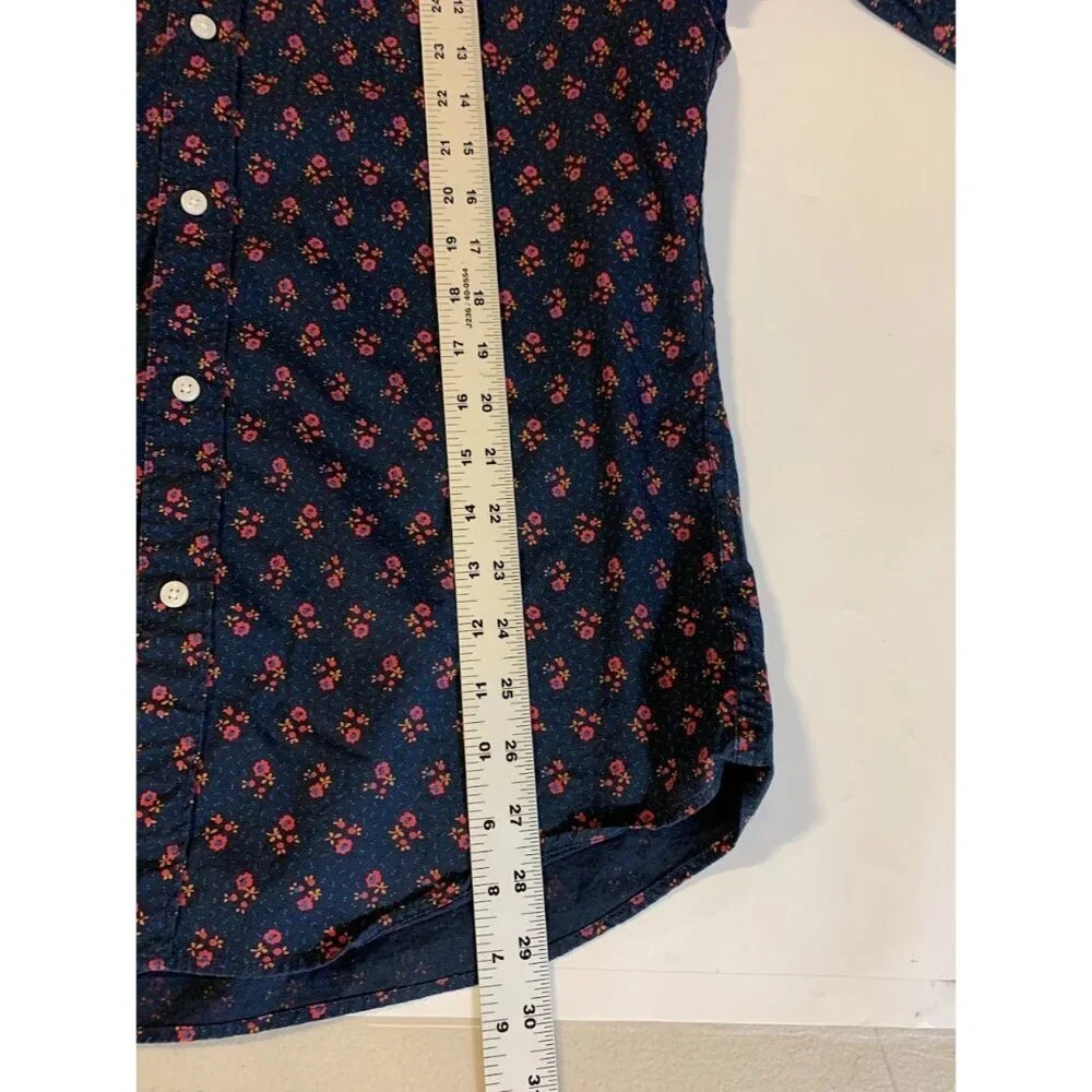 J. Crew Men's Stretch Secret Wash Floral Slim‎ Fit Button Up Shirt Size M